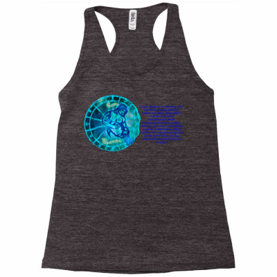 Aquarius Sign Zodiac Astrology Horoscope T-shirt Racerback Tank Designed By Arnaldo Da Silva Tagarro
