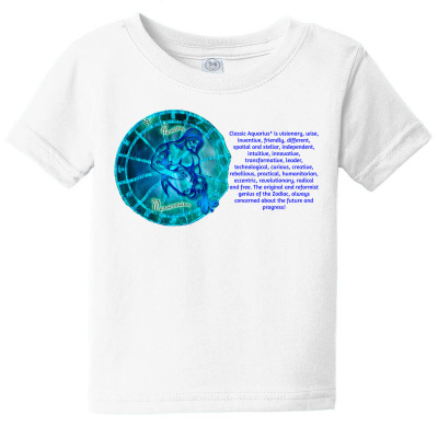 Aquarius Sign Zodiac Astrology Horoscope T-shirt Baby Tee Designed By Arnaldo Da Silva Tagarro