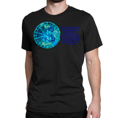 Aquarius Sign Zodiac Astrology Horoscope T-shirt Classic T-shirt Designed By Arnaldo Da Silva Tagarro