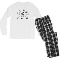 Music Notes Funny Men's Long Sleeve Pajama Set | Artistshot