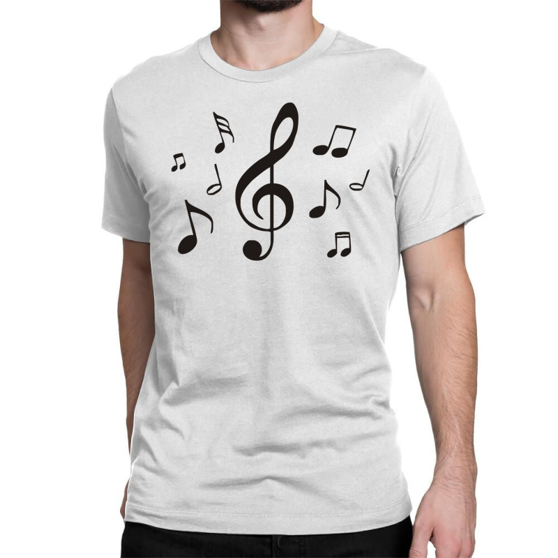 Music Notes Funny Classic T-shirt by heart eye | Artistshot