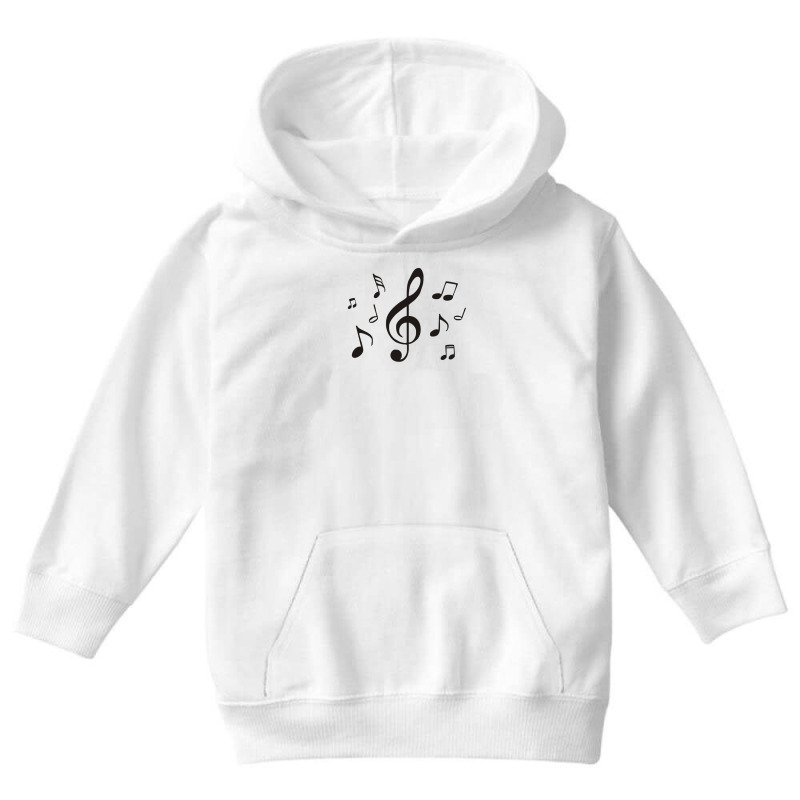 Music Notes Funny Youth Hoodie by heart eye | Artistshot