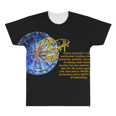 Cancer Sign Zodiac Astrology Horoscope T-shirt All Over Men's T-shirt Designed By Arnaldo Da Silva Tagarro