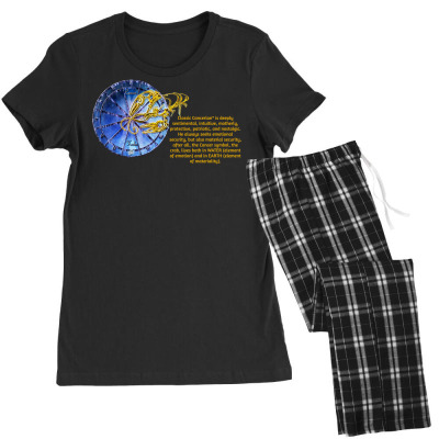 Cancer Sign Zodiac Astrology Horoscope T-shirt Women's Pajamas Set Designed By Arnaldo Da Silva Tagarro
