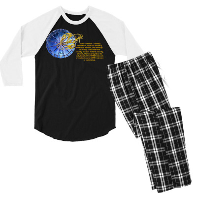 Cancer Sign Zodiac Astrology Horoscope T-shirt Men's 3/4 Sleeve Pajama Set Designed By Arnaldo Da Silva Tagarro