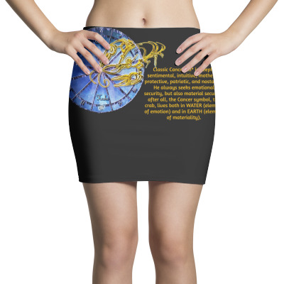 Cancer Sign Zodiac Astrology Horoscope T-shirt Mini Skirts Designed By Arnaldo Da Silva Tagarro