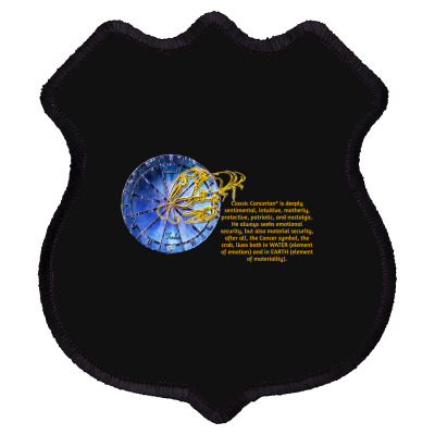 Cancer Sign Zodiac Astrology Horoscope T-shirt Shield Patch Designed By Arnaldo Da Silva Tagarro