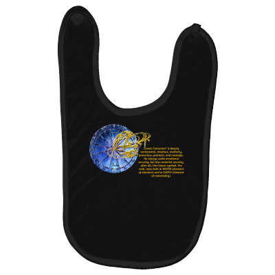 Cancer Sign Zodiac Astrology Horoscope T-shirt Baby Bibs Designed By Arnaldo Da Silva Tagarro