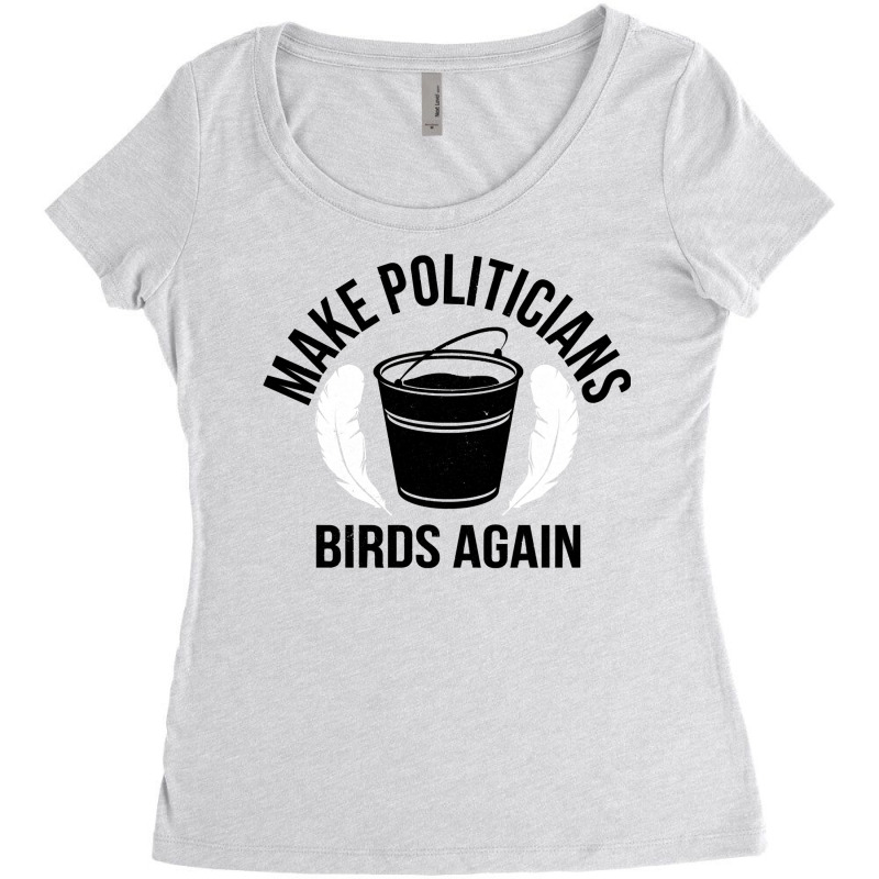 Funny Politicians Birds Again Tar Feather Liberty Taxation Long Sleeve Women's Triblend Scoop T-shirt by michealamifflin | Artistshot