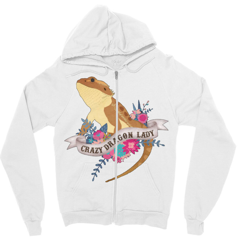 Crazy Dragon Lady Zipper Hoodie by gertrudiesamuels | Artistshot