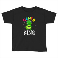 Thanksgiving Gamer King Trex Dinosaur Playing Video Games Kid Boys Gam Toddler T-shirt | Artistshot