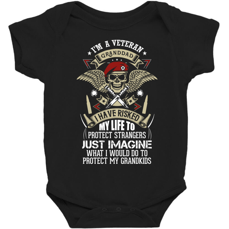 I'm A Veteran Granddad T Shirt Baby Bodysuit by SabriAcar | Artistshot