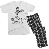 I Seem Like Such A Nice Guy Halloween Costume Word Design T Shirt Men's T-shirt Pajama Set | Artistshot