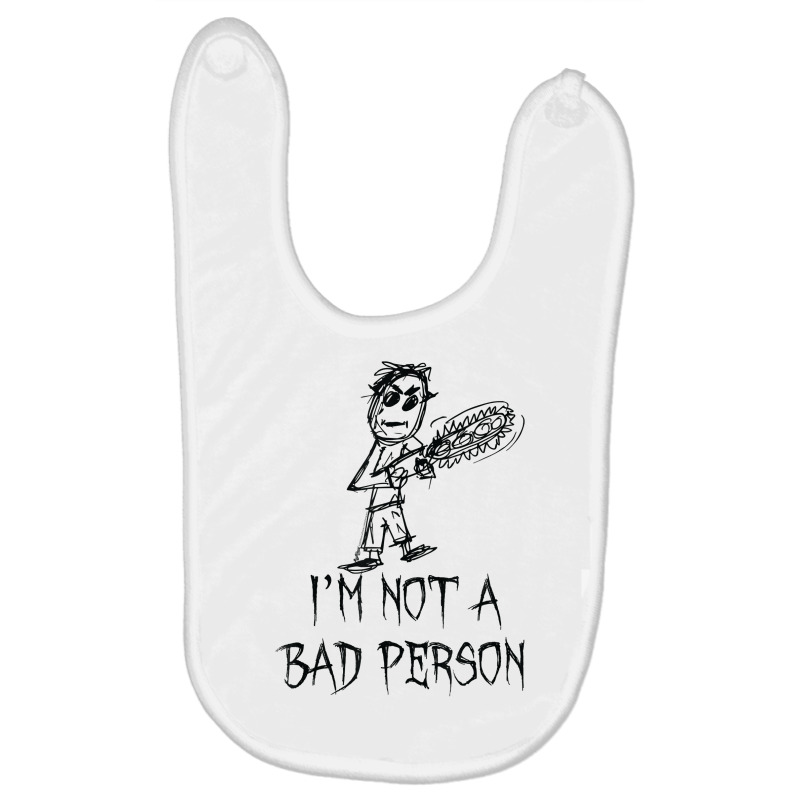 I'm Not A Bad Person Halloween Costume Word Design T Shirt Baby Bibs | Artistshot