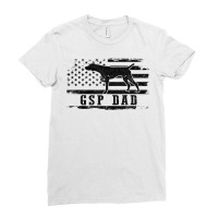 Mens Gsp Dad Usa American Flag German Shorthaired Pointer Dog T Shirt Ladies Fitted T-shirt | Artistshot