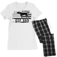 Mens Gsp Dad Usa American Flag German Shorthaired Pointer Dog T Shirt Women's Pajamas Set | Artistshot