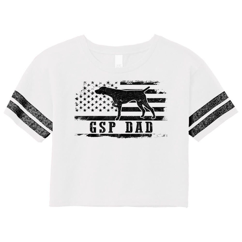 Mens Gsp Dad Usa American Flag German Shorthaired Pointer Dog T Shirt Scorecard Crop Tee by bhuvanseeliger | Artistshot