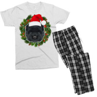 Chow Chow Dog In Santa Hat Merry Christmas Funny Dogs Xmas Sweatshirt Men's T-shirt Pajama Set | Artistshot