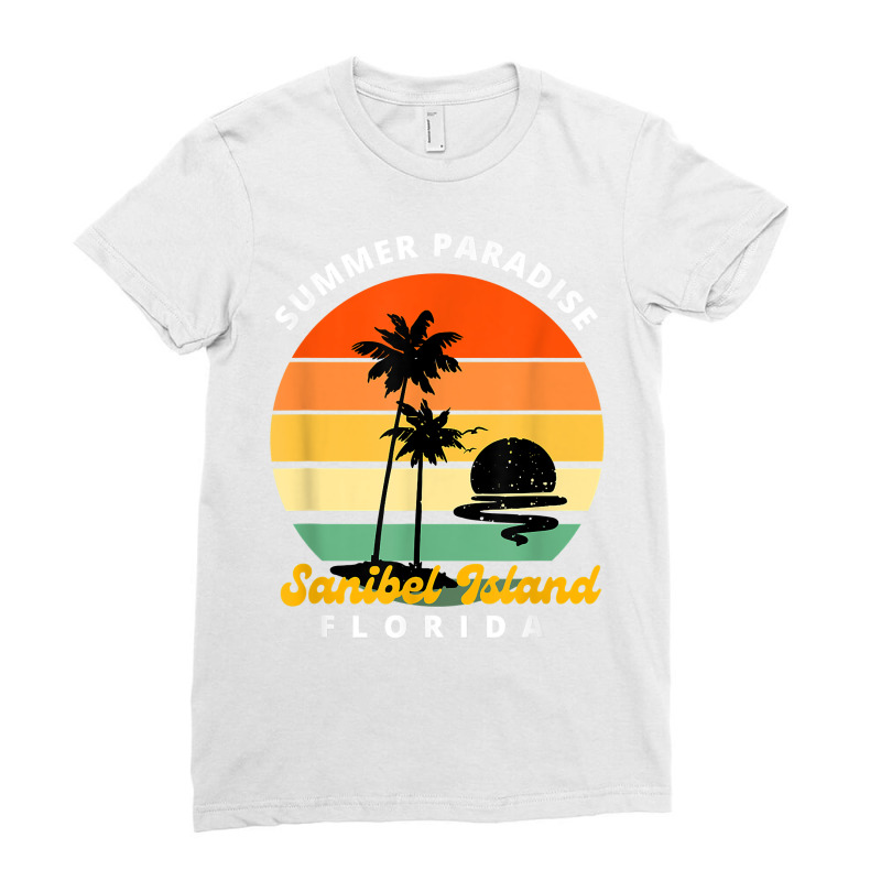 Summer Paradise Tops For Women Graphic Tees Sanibel Island T Shirt Ladies Fitted T-shirt | Artistshot