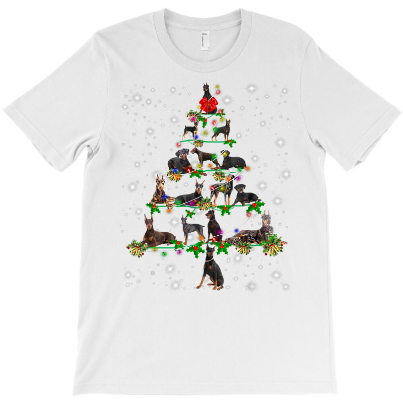 Doberman Pinscher Dogs Tree Christmas Sweater Xmas Pet Dog T Shirt T-shirt | Artistshot