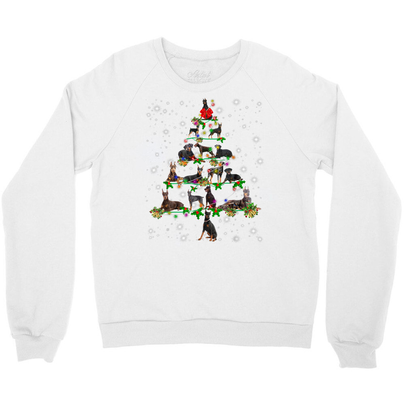 Doberman Pinscher Dogs Tree Christmas Sweater Xmas Pet Dog T Shirt Crewneck Sweatshirt | Artistshot