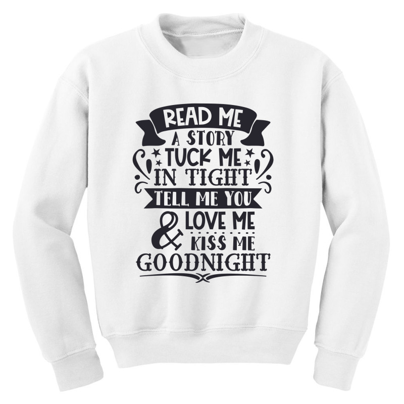 Read Me A Story Tuck In Tight Youth Sweatshirt by Borneo Paradiso | Artistshot