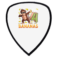 Kids 4 Year Old Monkey Birthday Safari Jungle Animal 4th B Day T Shirt Shield S Patch | Artistshot