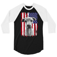 Dogs 365 Distress American Flag Italian greyhound Dog Usa Premium T S 3/4 Sleeve Shirt | Artistshot