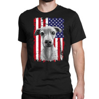 Dogs 365 Distress American Flag Italian greyhound Dog Usa Premium T S Classic T-shirt | Artistshot