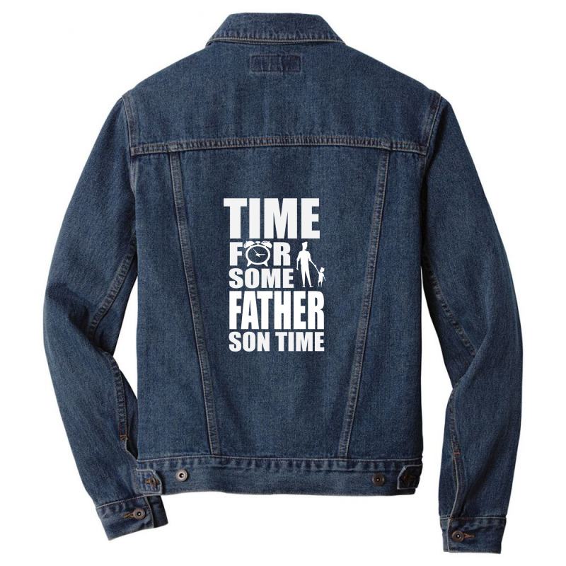 Time For Some Father Son Time Men Denim Jacket by thebestisback | Artistshot