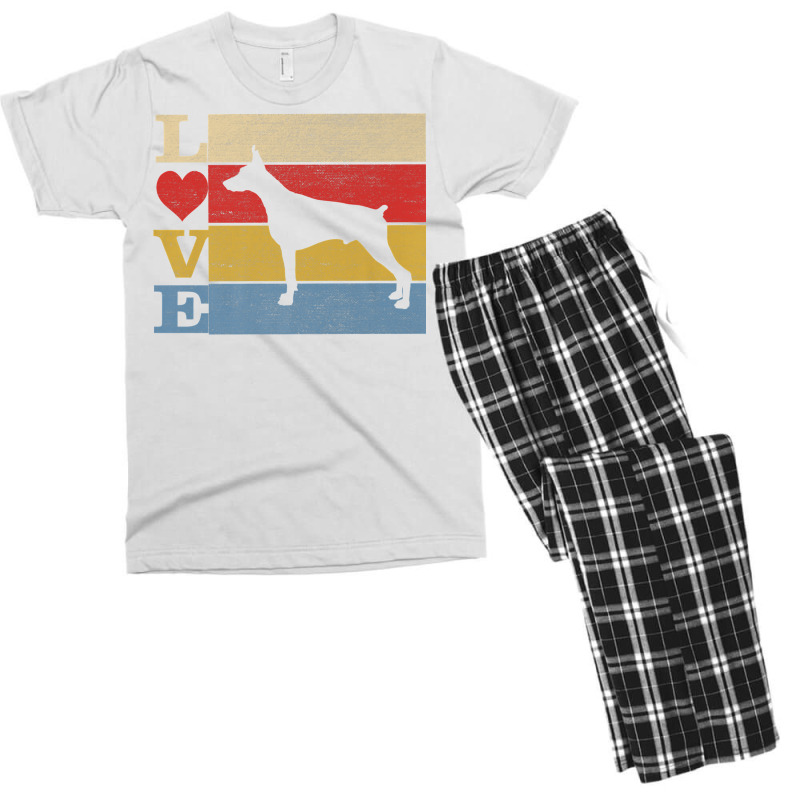 Dogs 365 Retro Love Doberman Pinscher Dog Vintage Gift Premium T Shirt Men's T-shirt Pajama Set | Artistshot