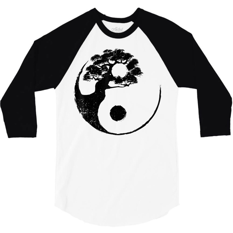 Cute Yin Yang Design Buddhist Men Women Bonsai Tree Lovers T Shirt 3/4 Sleeve Shirt | Artistshot