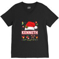 Thanksgiving Kenneth Santa Claus Hat Family Merry Christmas Xmas Costu V-neck Tee | Artistshot