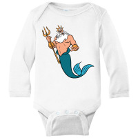 King Triton Long Sleeve Baby Bodysuit | Artistshot