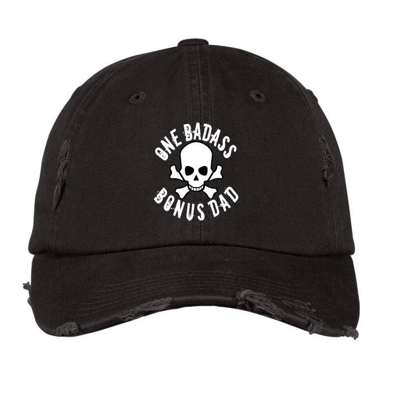 One Badass Bonus Step Dad Vintage Cap by KennethShop | Artistshot