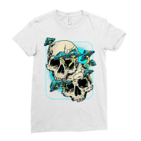 Skull Morel Mushrooms Mycologist Shirt Goth Mushroom Art T Shirt Ladies Fitted T-shirt | Artistshot