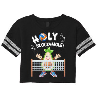 Funny Volleyball Lovers T  Shirt Holy Blockamole Funny Avocado Blocker Scorecard Crop Tee | Artistshot