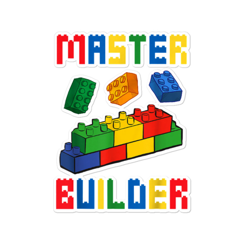 Brick Builder Funny Blocks Building Master Builder Toys Kids Sticker | Artistshot