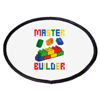 Brick Builder Funny Blocks Building Master Builder Toys Kids Oval Patch | Artistshot