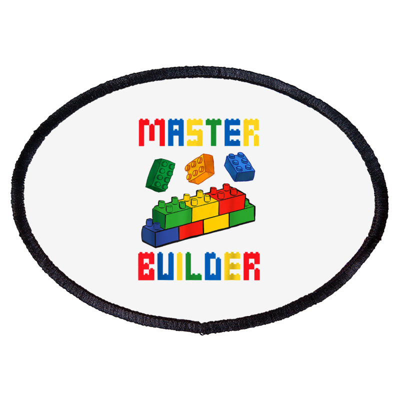 Brick Builder Funny Blocks Building Master Builder Toys Kids Oval Patch | Artistshot