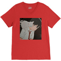 Nakitai Watashi Wa Neko Wo Kaburu V-neck Tee | Artistshot