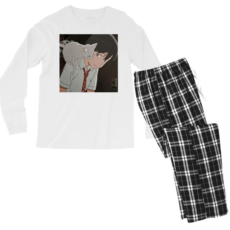 Nakitai Watashi Wa Neko Wo Kaburu Men's Long Sleeve Pajama Set | Artistshot