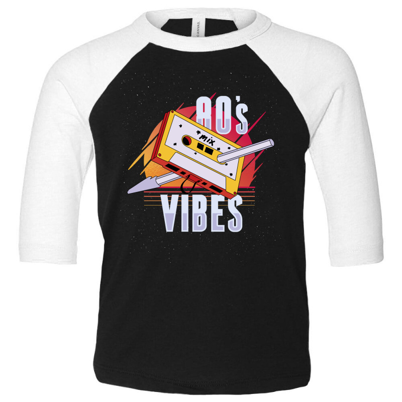 80s Vibes Cassette Toddler 3/4 Sleeve Tee by SamKal | Artistshot