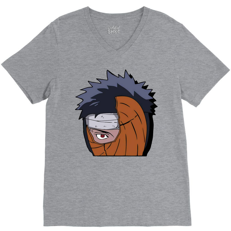 Anime Peeker  Purple And Black Hair V-neck Tee | Artistshot