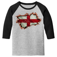 England Flag Inside Wall Youth 3/4 Sleeve | Artistshot