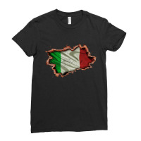 Italy Flag Inside Wall Ladies Fitted T-shirt | Artistshot