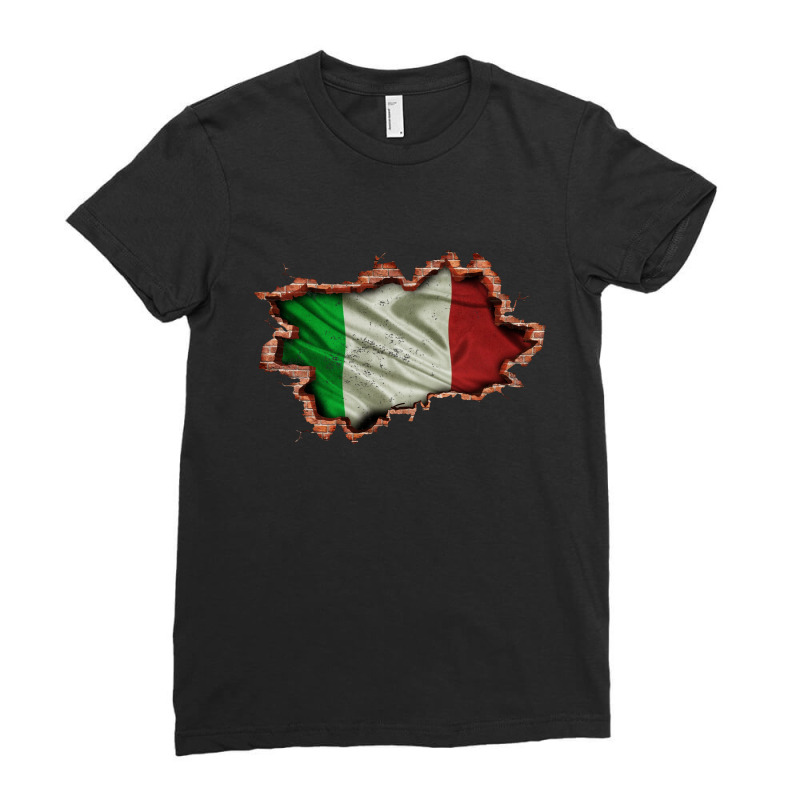 Italy Flag Inside Wall Ladies Fitted T-Shirt by autlu2024 | Artistshot