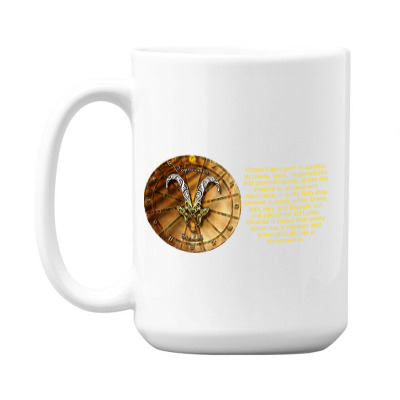 Capricorn Sign Zodiac Horoscope Astrology T-shirt 15 Oz Coffee Mug Designed By Arnaldo Da Silva Tagarro