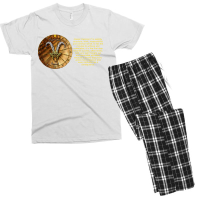 Capricorn Sign Zodiac Horoscope Astrology T-shirt Men's T-shirt Pajama Set Designed By Arnaldo Da Silva Tagarro