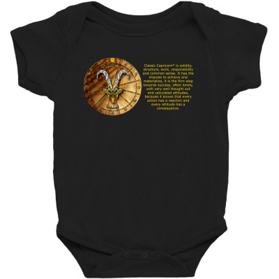 Capricorn Sign Zodiac Horoscope Astrology T-shirt Baby Bodysuit Designed By Arnaldo Da Silva Tagarro